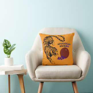 Modern Tiger Graphic Art Cushion