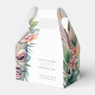 Modern Tiki Mask Beach Wedding Favour Box
