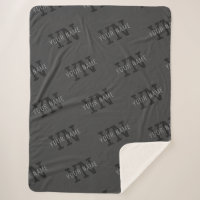 Modern Tiled Dark Grey Monogrammed Name/other Text