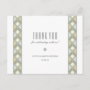 Modern Tiled Pattern Thank You Card