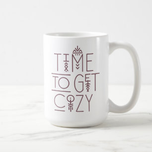 Modern Time to Get Cosy Design Coffee Mug