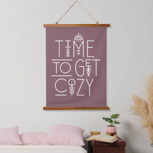 Modern Time to Get Cosy Design Hanging Tapestry