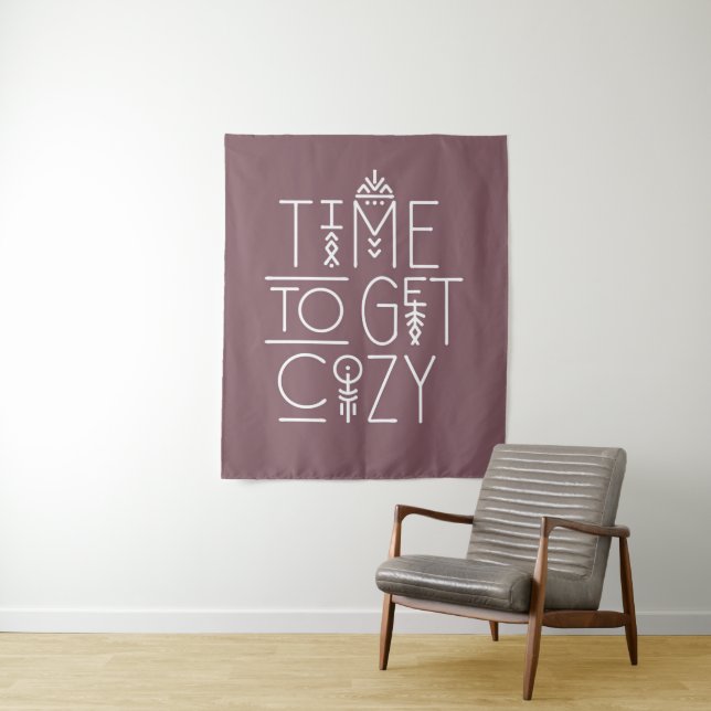 Modern Time to Get Cosy Design Tapestry (In Situ)