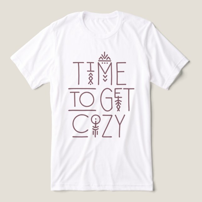 Modern Time to Get Cosy Design Tri-Blend Shirt (Design Front)