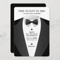 Modern Time To Suit Up Bro Groomsman