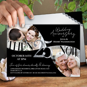 Modern Timeless 25th Wedding Anniversary Invitation