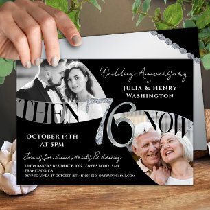 Modern Timeless 76th Wedding Anniversary Invitation