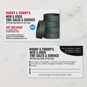 Modern Tire Services Customisable Business Card