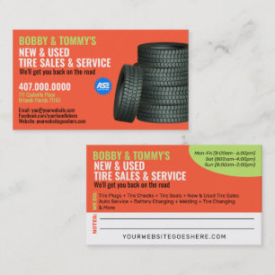 Modern Tire Services Customisable Business Card