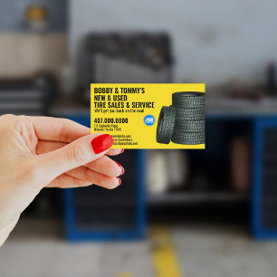 Modern Tire Services Customisable Business Card