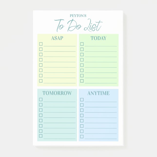 Modern To Do List Post-it Notes (Front)