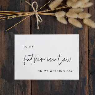 Modern To my father-in-law on my wedding day card