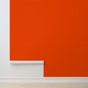 Modern tomato red plain solid colour bright bold wallpaper