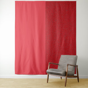 Modern Tomato Red Split Tapestry Right Noise