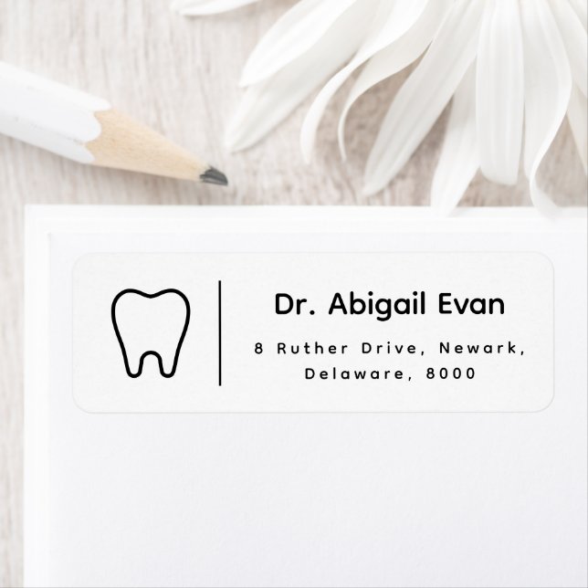 Modern Tooth Icon Dental Clinic Return Address (Insitu)