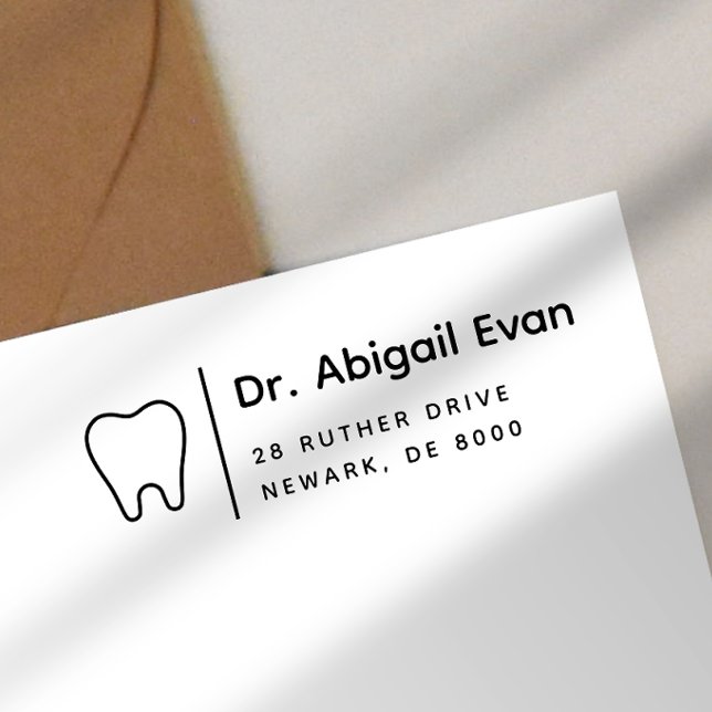 Modern Tooth Icon Professional Dentist Self-inking Stamp (Modern Tooth Icon Professional Dentist Self-inking Stamp)