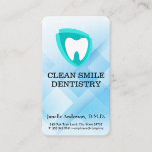 Modern Tooth Logo Dental Professionals Business Card