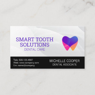 Modern Tooth Logo   Dentistry  Business Card