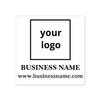 Modern Top Square Business Logo Website Branding Rubber Stamp