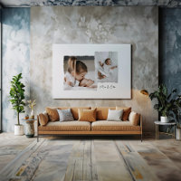 Modern torn edge multi photo personalised script