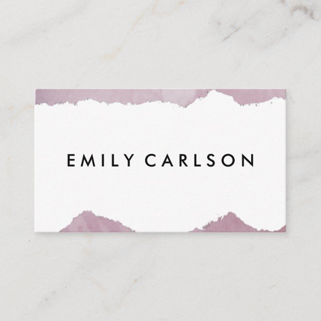 Modern Torn Grunge Business Card (Front)