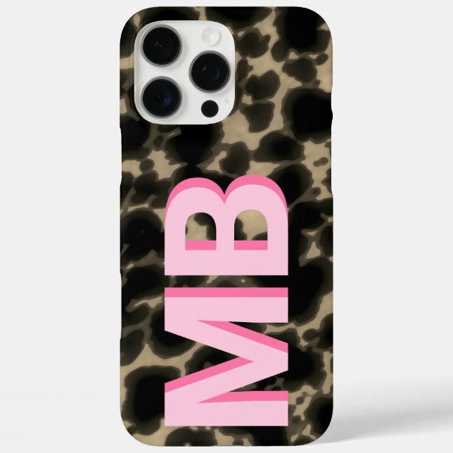 Modern Tortoiseshell Monogram Case-Mate iPhone Case (Back)