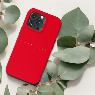 Modern Total Red Minimalist Bold Name Chic Case-Mate iPhone Case