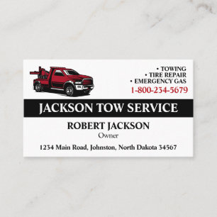 Modern Tow Truck Roadside Assistance Automotive Business Card