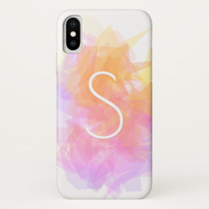 Modern Transparent Layers/Magenta Pink Yellows iPhone X Case
