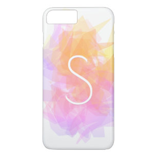 Modern Transparent Layers/Magenta Pink Yellows iPhone 8 Plus/7 Plus Case