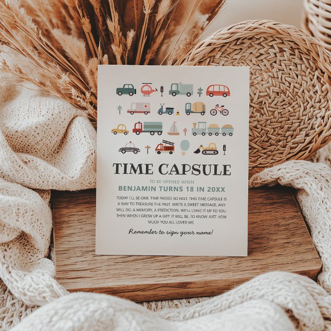 Modern Transportation Birthday Time Capsule Sign  (Creator Uploaded)