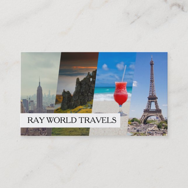 Modern Travel Agency Agent Business Card (Front)