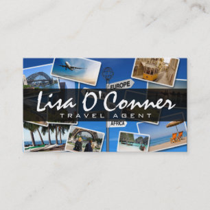 Modern Travel Agent Agency Company Business Card