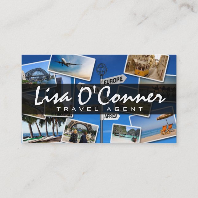 Modern Travel Agent Agency Company Business Card (Front)