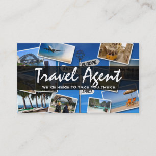 Modern Travel Agent Agency Company Business Card
