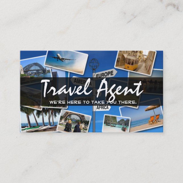 Modern Travel Agent Agency Company Business Card (Front)