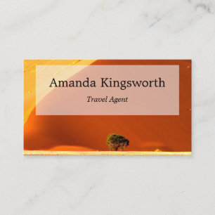 Modern Travel agent professional Africa Namibia Business Card