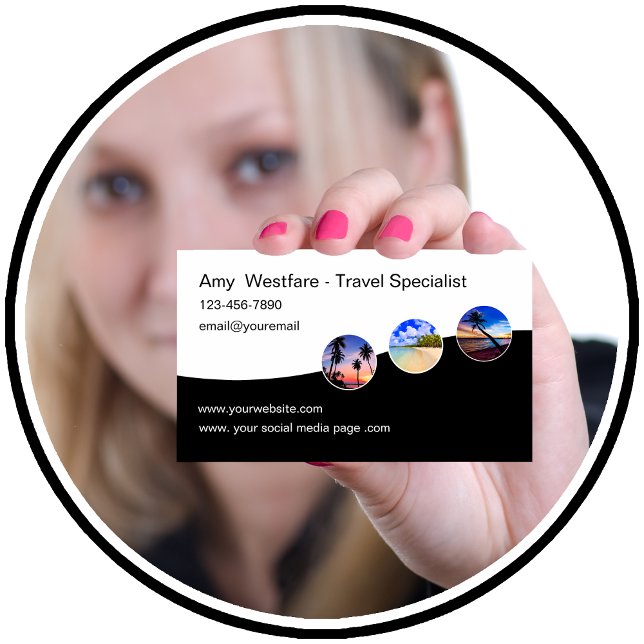 Modern Travel Agent Specialist Business Card (Creator Uploaded)