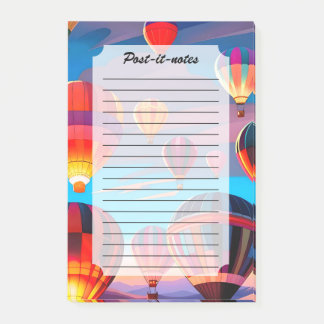 Modern Travel Hot Air Balloon Sky Festival Post-it Notes