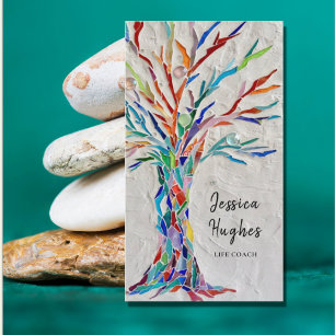 Modern Tree Life Coach Business Card