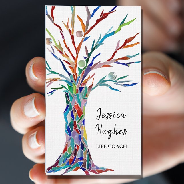 Modern Tree Life Coach Business Card (Creator Uploaded)