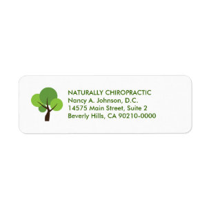 Modern Tree Logo Chiropractic Labels