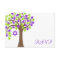 Modern Tree of Life Purple Green Bat Mitzvah RSVP