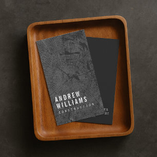 Modern Tree Rings Construction, Design, Builder Business Card