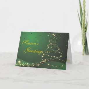 Modern Tree Season's Greetings Christmas Card