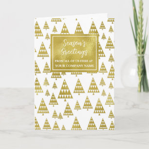 Modern Trees Customer Christmas Holiday Card