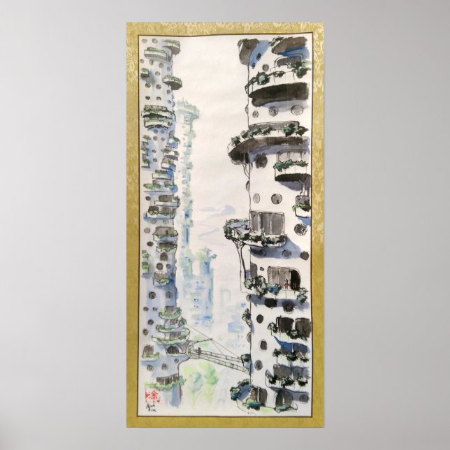 Modern Treetop City Poster (Front)
