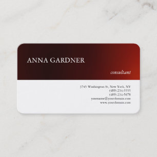 Modern Trend White Dark Red Stripe Creative Modern Business Card