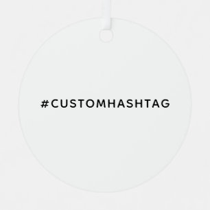 Modern Trending Custom Hashtag Social Media Design Metal Tree Decoration