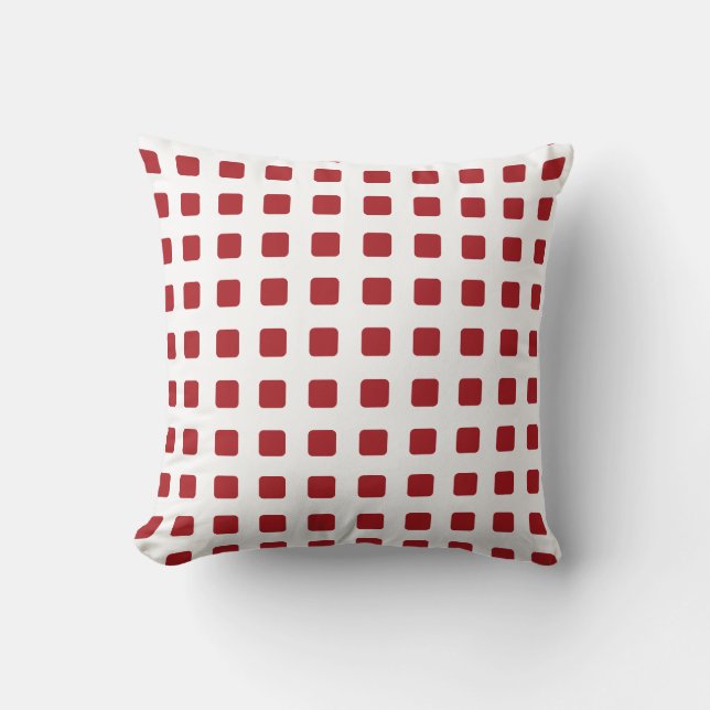 Modern Trending Red Square Christmas  Cushion (Front)